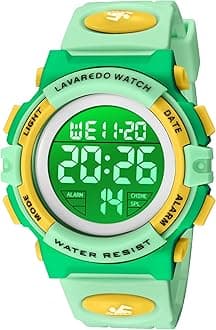 Kids Watch,Boys Watch for 3-15 Year Old Boys,Digital Sport Outdoor Multifunctional Chronograph LED 50 M Waterproof Alarm Calendar Analog Watch for Children with Silicone Band,Kids Gift
