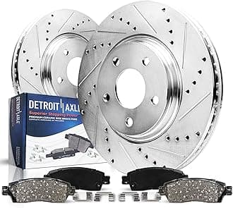 Front Brake Kit for Lexus GS350 GS460 GS450h GS200t IS200t IS300 IS350 RC200t RC300 RC350, 13.15" inch Drilled and Slotted Disc Brake Rotors Ceramic Brake Pads with Hardware Replacement