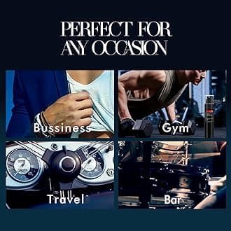 Body Spray For Men, Mens Body Spray, Deodorant For Men Refreshing Fragrance Mist, Pack of 3, Each 3.4 Fl Oz, Tricky Game, Blue, Agiomme