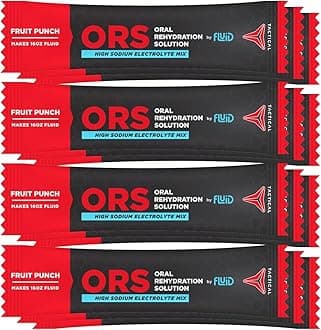 Fluid Tactical - ORS (Oral Rehydration Solution), Recover Faster, Extreme Dehydration Electrolytes, 12pack (Fruit Punch)