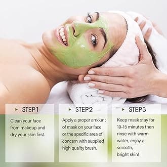 SHVYOG Green Tea Face Mask, Antioxidant Green Tea Clay Mask with Volcanic Mud, Deep Cleansing & Moisturizing & Hydrating Clay Facial Mask for Pores, Blackheads, Wrinkles, Dirts