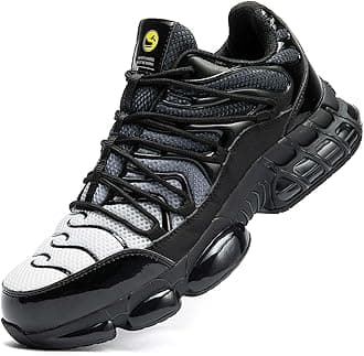 NIFOFISESteel Toe Shoes for Men Women Indestructible Safety Shoes Lightweight Steel Toe Sneakers Non Slip Work Shoes Composite Toe Shoes