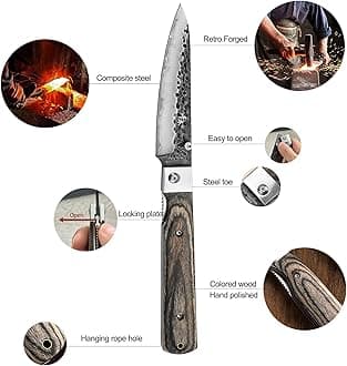 SENBON Forged 440 Stainless Steel Ultra Sharp Pocket Folding petty Universal Knife Color Wood Handle Camping Travel Outdoor Portable Fruit Knife