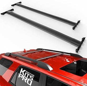 KitsPro 260lb Roof Rack Cross Bars for 2010-2024 Toyota 4Runner (ONLY FIT Factory Raised Side Rails), Matte Black Heavy Duty Aluminum Cargo Crossbar