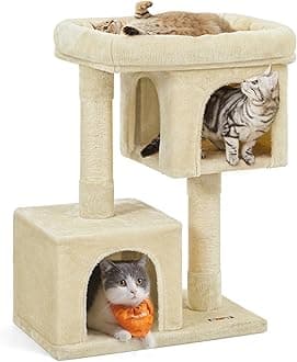 Cat Tree for Large Cats, Cat Tower 2 Cozy Plush Condos and Sisal Posts UPCT61M