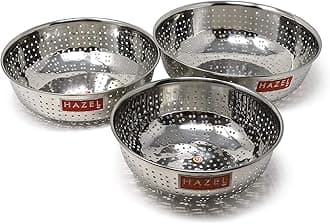 Hazel Alfa Stainless Steel Multipurpose Food & Vegetable Strainer, 1 Pc, Dia 23 cm