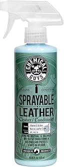 SPI_103_16 Sprayable Leather Cleaner and Conditioner in One for Car Interiors, Apparel, and More (Works on Natural, Synthetic, Pleather, Faux Leather and More) Leather Scent, 16 fl oz