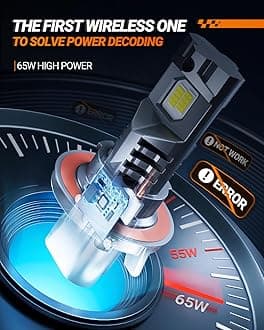 SEALIGHT 9008/H13 Fog Lamps 80,000LM for ATVs & Powersports, 2026 Version, 9×Brightness S7S Series Wireless H13 Fog Bulbs 1:1 Real Size 10 Years Lifespan- Pack of 2