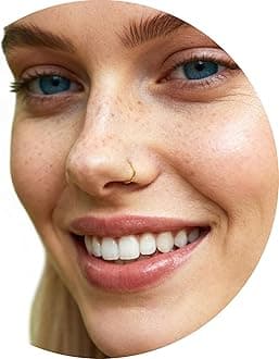 14k Gold Nose Ring - Handmade 7mm 18G Gold Nose Hoop - Lightweight Gold Nose Jewelry
