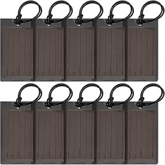 10 Pack Luggage Tags for Suitcases, Airplane Travel Essentials for Flying, International Travel Must Haves, and Luggage Accessories by Sodsay