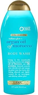 OGX Radiant Glow + Argan Oil of Morocco Extra Hydrating Body Wash, 19.5 Ounce
