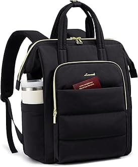 LOVEVOOK Laptop Backpack Women 17 inch,Lightweight Puffer Travel Backpacks for Women,Quilted Laptop Bag Computer Work Teacher Nurse Backpack,Womens Backpack Purse Daypack for College Business,Black