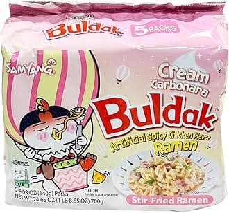 Samyang Cream Carbonara Flavor Buldak Ramen Pack of 5