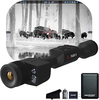 ATN Thor 5 LRF 320 Smart HD Thermal Scope with Gen 5 320x240, 12 Micron, 60Hz Sensor | Built-In Laser Rangefinder, Ballistic Calculator, Video Recording, One Shot Zero | Exclusive Signature Series Kit