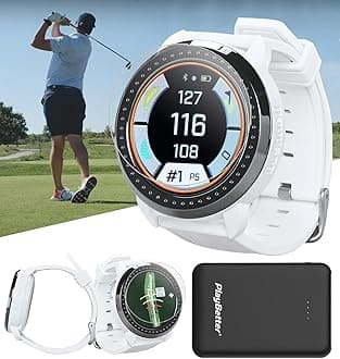 Bushnell iON Elite (White) Golf GPS Watch - Color Touchscreen Smartwatch with 12+ Hours Battery Life, 38K Courses & Slope Distances - Bundle with iON Elite Screen Protectors & Charger