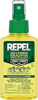 Plant-Based Lemon Eucalyptus Insect Repellent 4 Ounces, Repels Mosquitoes Up To 6 Hours, 6-Pack