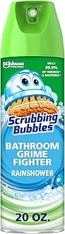 Scrubbing Bubbles Bathroom Grime Fighter Aerosol, Rainshower, 20 oz