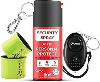 Personal Security Marker Spray - UK Legal Dye & UV Identifier - Keychain Safety Device for Men & Women