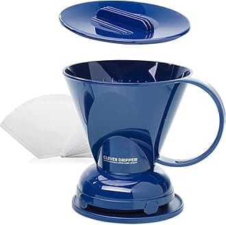 - Coffee Dripper Barista's Choice - Bonus 100 Filters Included (18oz Large, Royal Blue)
