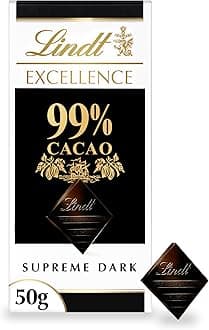 Lindt EXCELLENCE Dark Absolute 99% Cacao Vegan Friendly Chocolate Bar - 50 G (Pack Of 18 Bars)
