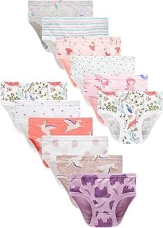 Family Feeling Little Girl Underwear Toddler Panties Big Kids Undies Soft 100% Cotton