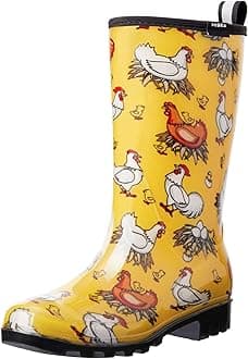 Wellington Boots Women Wellies Waterproof Rubber Rain Boots for Ladies Muck Garden Boot Mid Calf