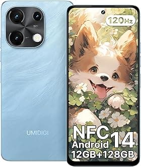 UMIDIGI Note 100 Unlocked Phones,Android 14 NFC Cell Phone,12(6+6) GB+128GB/ TF 1TB, 6.8''HD+120Hz Display,50MP Camera, 5000mAh+20W Fast Charge,Dual SIM Android Phones,Face ID+Fingerprint Unlock,GPS