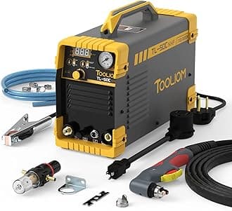 TOOLIOM 50A Non High Frequency Plasma Cutter Non-Touch Pilot ARC 110/220V Dual Voltage Cutting Machine 1/2" Clean Cut
