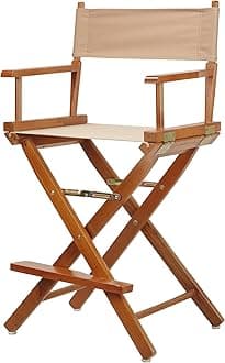 24" Director's Chair Honey Oak Frame-with Tan Canvas, Counter Height