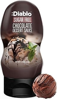 Diablo Sugar Free Dessert Sauce - Gluten-Free Syrup, Drizzle Sweetener, Keto Friendly Flavoring Topping, Perfect for Gifting, No Added Sugar - Chocolate, 360g, 12.70oz - 1 Pack