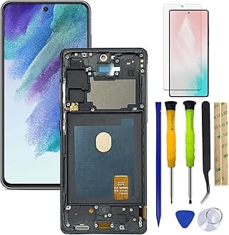 Galaxy S20 FE 5G OLED Screen Replacement for Samsung S20FE Screen Replacement LCD Display Touch Screen Digitizer SM-G781U1/DS 6.5 inch Black with Frame+Tools