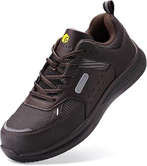 Wide Fit Safety Trainers for Men Composite Toe Lightweight Work Shoe Non Slip Industrial Warehouse Shoes