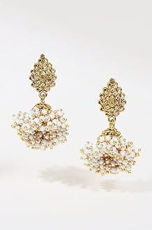 Antique Gold Tone Traditional Jhumki Earring For Women-ZPFK7450