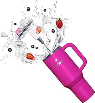 Cirkul40oz. Brink Stainless Steel Tumbler with Handle, All-Day StrawSip™, Double-Wall Insulated