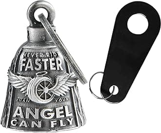 Dream Apparel Motorcycle Bell for Bikers Women Men W/Hanger, Biker Bell for Riders, Good Luck Riding Bell Moto Accessories