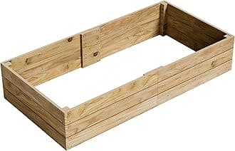 Conka Garden - Wooden Raised Bed Kit - Large Garden Planters for Vegetables, Herbs, Flowers – Start Growing Plants Earlier & Better - Durable & Resistant FSC Treated Timber 46cm H, 30cm x 90cm