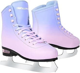 Figure Skate for Women and Mens, Classic Design High-Top PU Leather Ice Skates for Outdoor and Indoor, Figureskates for Beginner