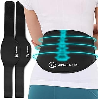 AllSett HealthSolid Gel Waist Belt for Lower Back - 2 Packs