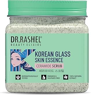 DR.RASHEL Korean Face & Body Scrub | With Rice Water & Ceramide |For Glass skin| Deep Cleansing | Exfoliation | Skin Brightening | For Glowing Skin | 380ml