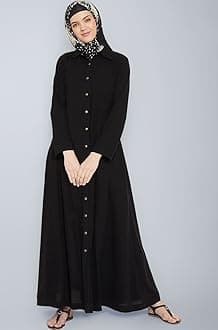Momin Libas Black Polyester Abaya Burqa
