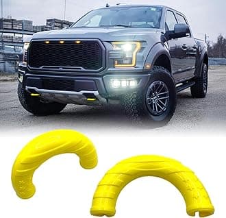 Tow Hooks Covers Fit for Ford F150 Accessories 2004-2024 Toyota Tundra Accessories 2017-2021(Yellow)
