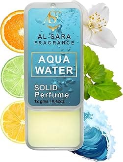 Aqua Water Solid Perfume | Alcohol-Free, Long-Lasting Fresh Aquatic Fragrance | 10g Non-Greasy Solid Perfume for Men & Women | Clean, Crisp & Invigorating Scent