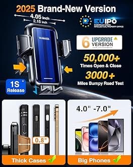 VANMASS 2024【Top Military-Grade】 Phone Holders for Your Car【Ultra Strongest Suction】 Cell Phone Mount Universal Dashboard Windshield Stand Cradle for iPhone 15 14 13 Pro Max Samsung Galaxy Android
