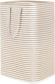 Lifewit 80L Collapsible Washing Laundry Basket Hamper, Dirty Clothes Basket Laundry Bin With Extended Handles For Storage Clothes Toys In Bedroom Bathroom, Beige