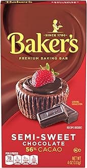 Premium Semi Sweet Chocolate Baking Bar, 4 oz