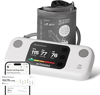 BPM Vision – Smart Arm Blood Pressure Monitor | FDA-Cleared | Easy-to-use, Accurate Systolic & Diastolic Measurements, Wide Range Cuff | Wi-Fi & Bluetooth | iOS & Android | FSA/HSA