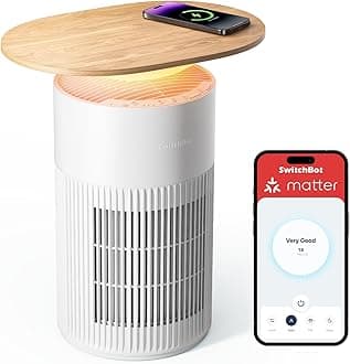 Air Purifier with Night Light, CADR 400m³/h for up to 83㎡, 3-Layer Filtration System removes 99.97% of pollutants, 20dB Sleep Mode, Supports Alexa&App Control, Chew-Proof Wire ideal for Pets