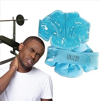 USA Merchant | Hot/Cold Plush Neck & Shoulder Gel Bead Wrap | Freeze Therapeutics by L’Autre Peau | Relief for Tension, Headaches, Injuries, Swelling, Aches, Bruises, Muscle Pain, Strain & Stiffness