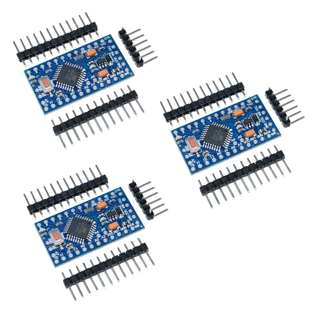3pcs Pro Mini ATmega328P 3.3V 8M Module Board with Crystal Oscillator Compatible Arduino Pro Mini Replace ATmega128