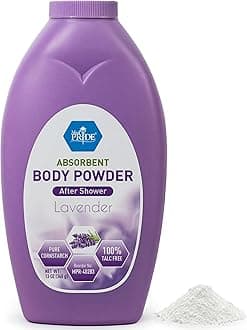 MED PRIDE Premium 100% Talc Free Baby Powder - Pure Cornstarch Absorbent Baby Powder for Odor & Moisture Protection- Paraben-Free Soothing Dusting Powder for Diaper Rash, Chaffing - Lavender 13oz